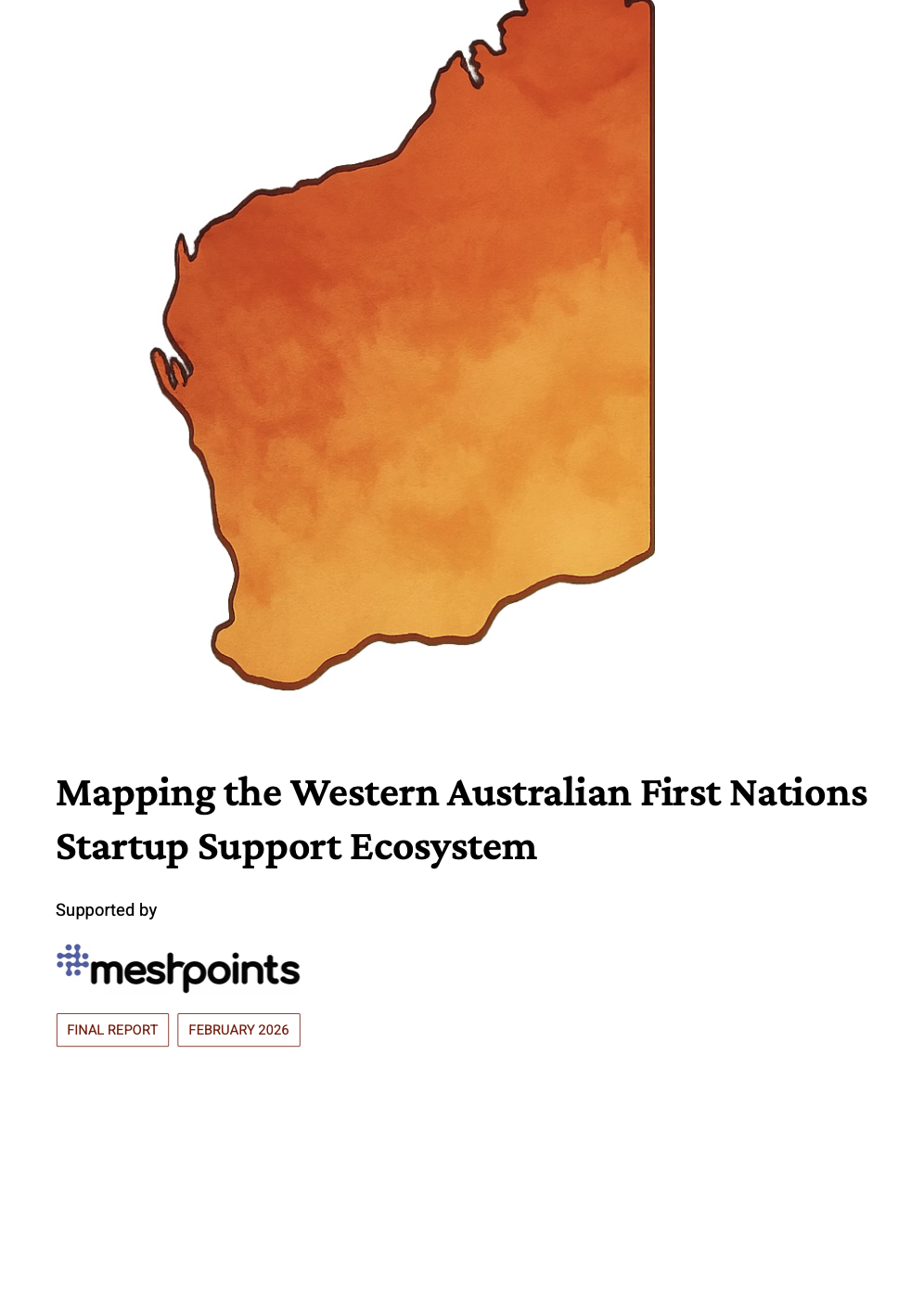 Cover of Western Australian First Nations Startup Ecosystem